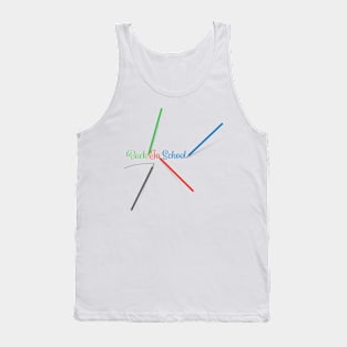 Back to school text and pencils Tank Top